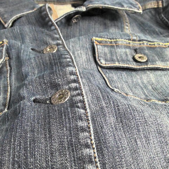 Liz Claiborne Jean Denim Jacket Blue Strech Cotton Women's Medium - Picture 5 of 8